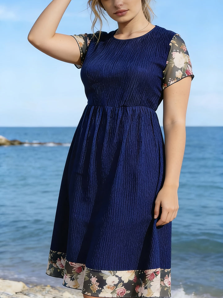 Natalie™ | Plus Size Elegant Floral Hem Dress