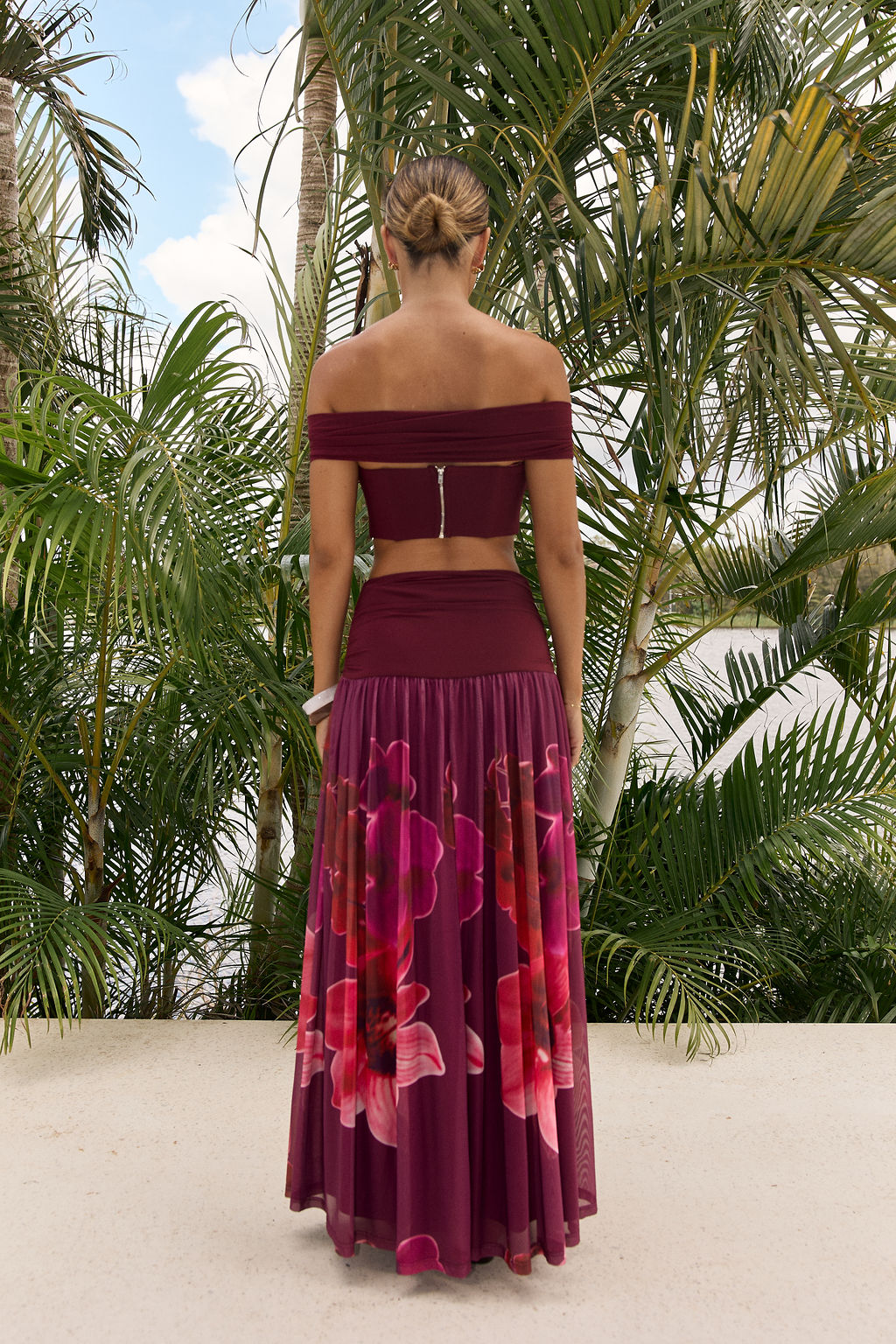 ROSA SET - Burgundy Floral Co-ord Set