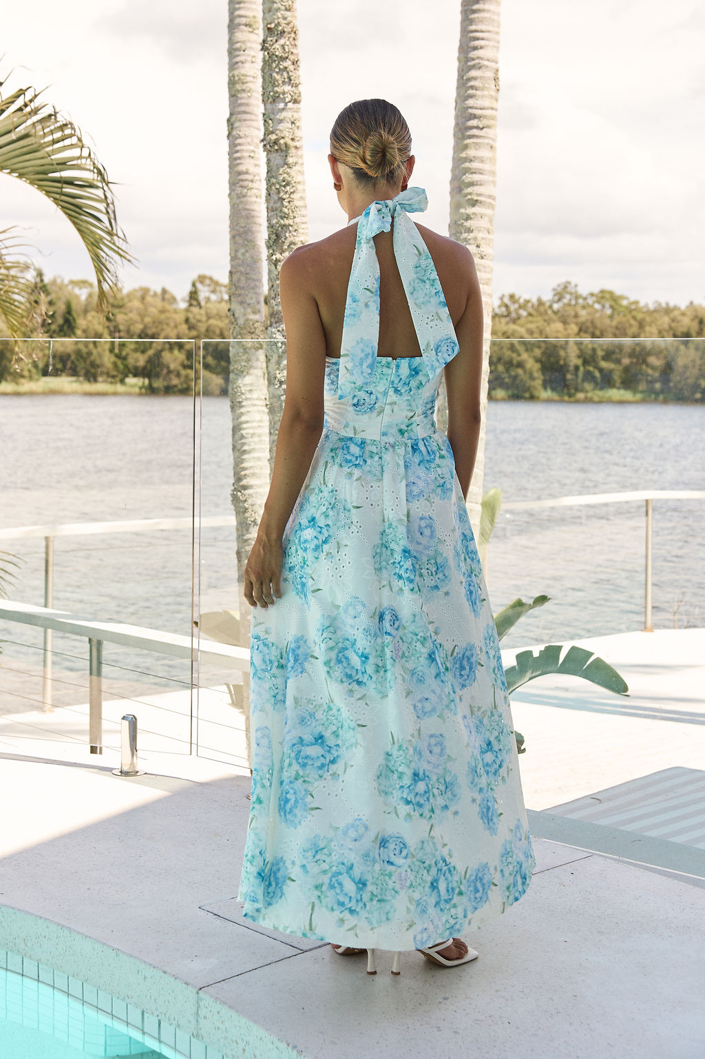 ABBEY DRESS - BLUE FLORAL