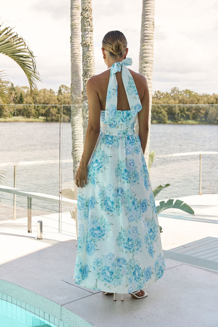 ABBEY DRESS - BLUE FLORAL