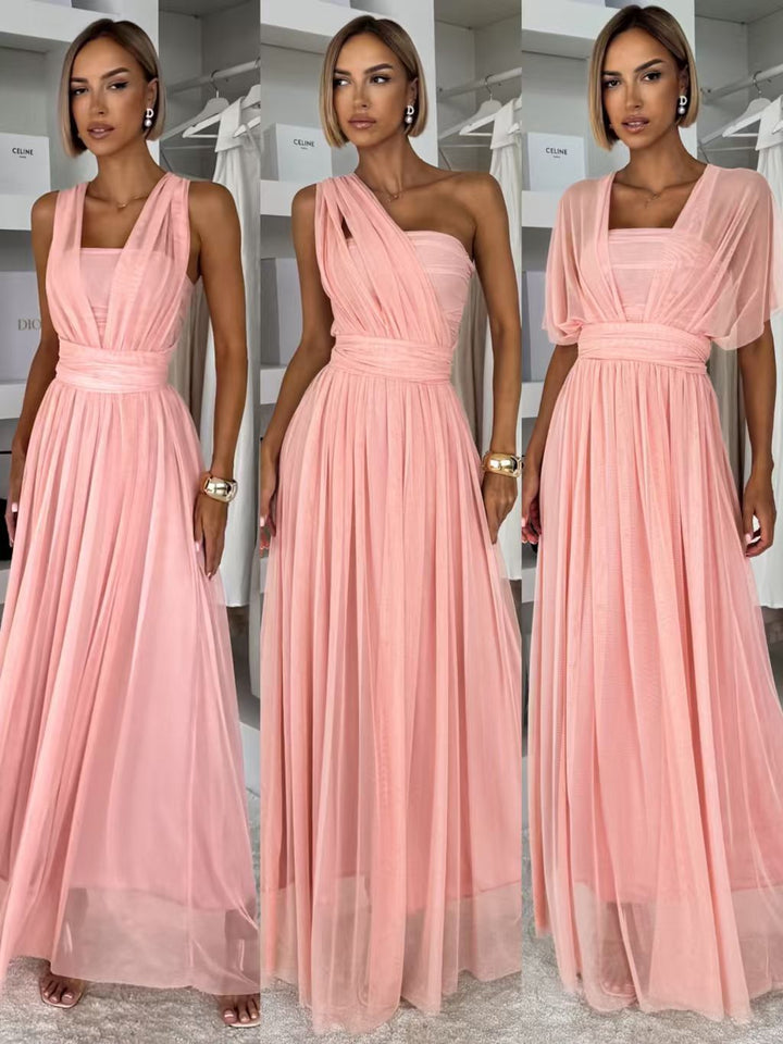 High Waist Versatile Tulle Maxi Dress