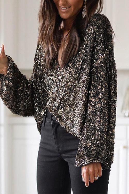 Margovil Christmas/NYE Party Sequin Shirt