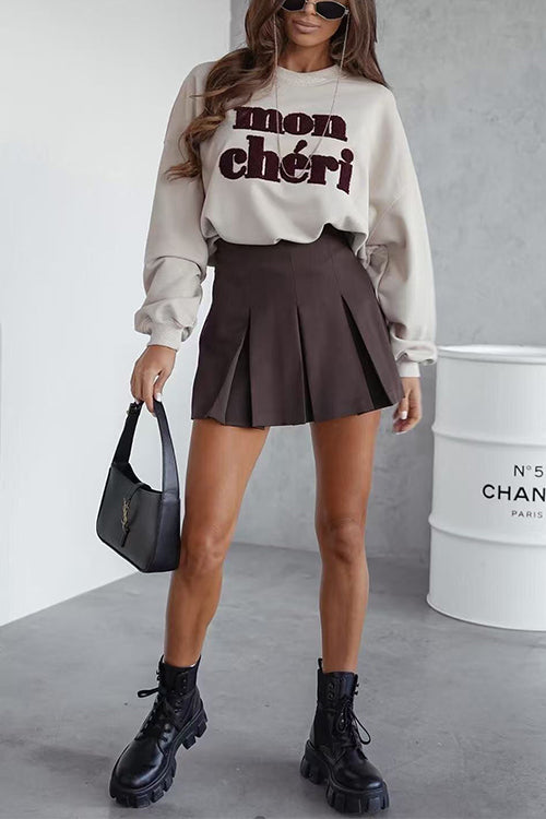 Margovil High Rise Pleated A-line Mini Skort