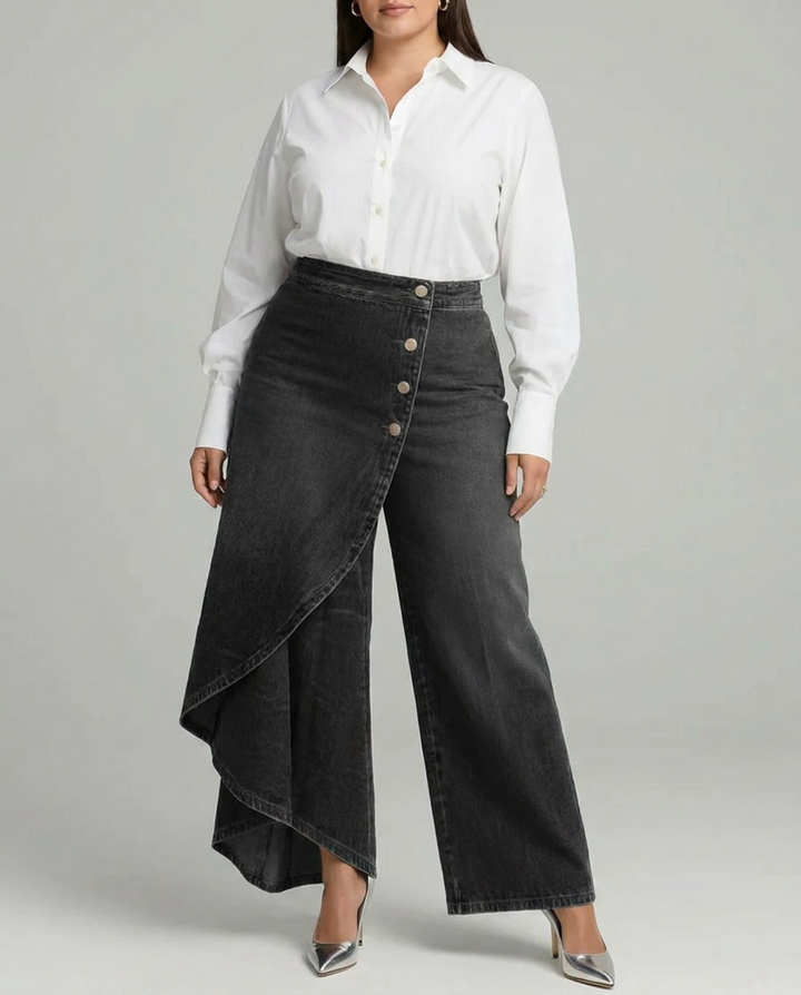 Audrey | Denim Wrap Trousers