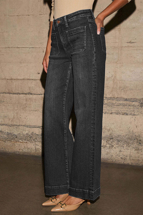Margovil High Rise Double Patch Pocket Straight Leg Pants