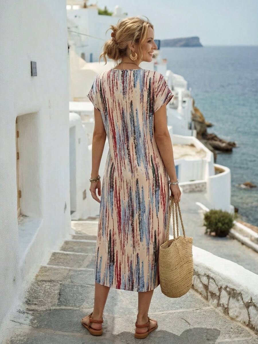 Elena™ Elegant Flattering Summer Dress