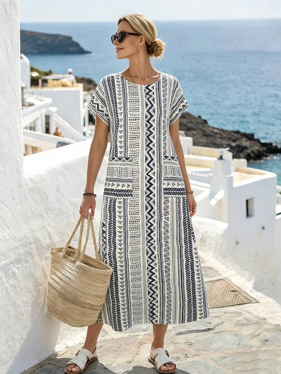 Rose™ Elegant Geometric  Dress