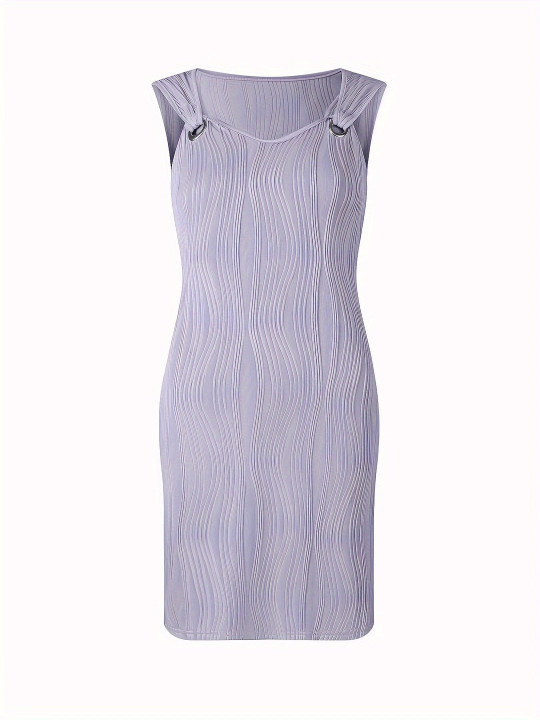 Mivelle | Solid V-Neck Sleeveless Mini Dress