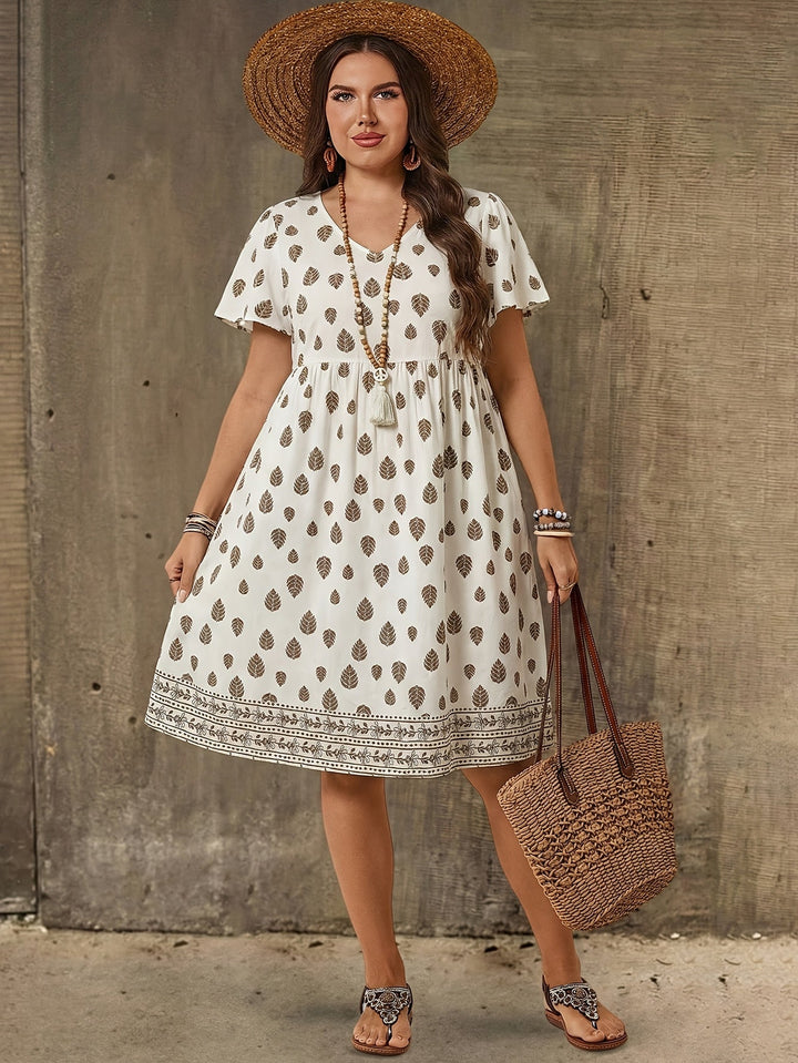 Hannah™ | Plus Size Boho Floral Summer Dress