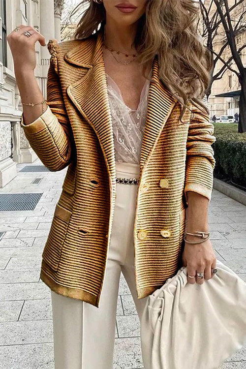 Margovil Fashion Lapel Buttons Cardigans with Pockets