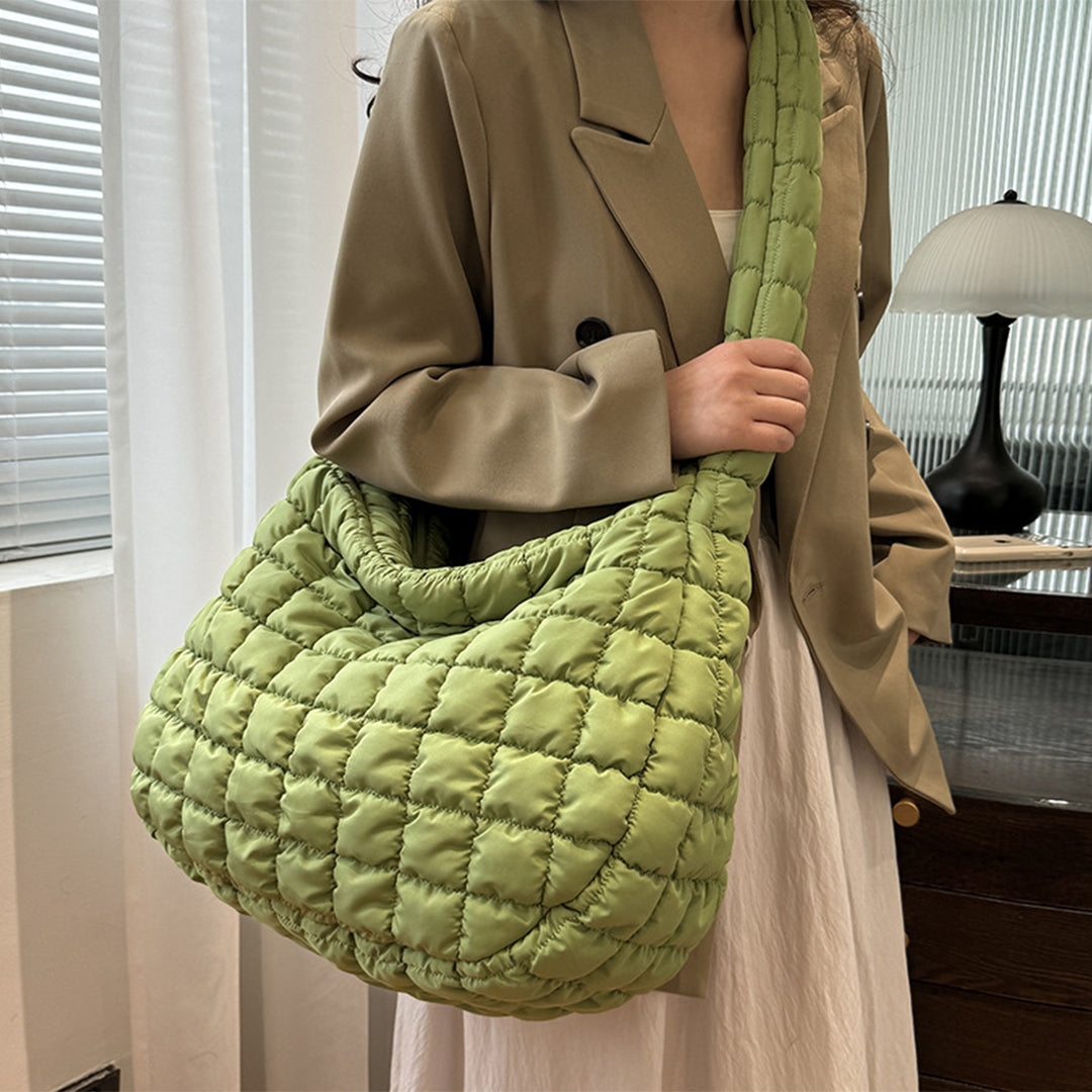 Margovil Lightweight Quilted Grid Puffer Tote Bag