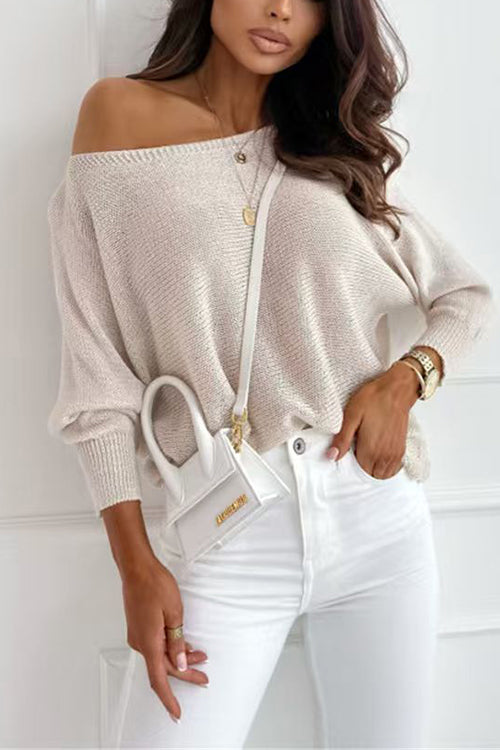 Margovil Boat Neck Bow Back Cut Out Pullover Sweater