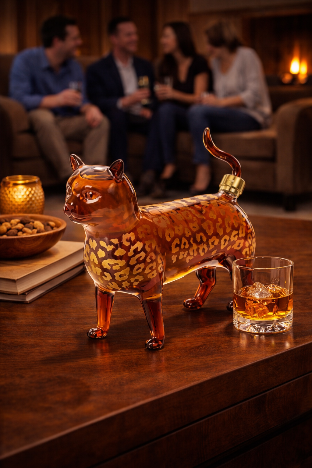 Whiskey Bottle – Leopard Cat Edition