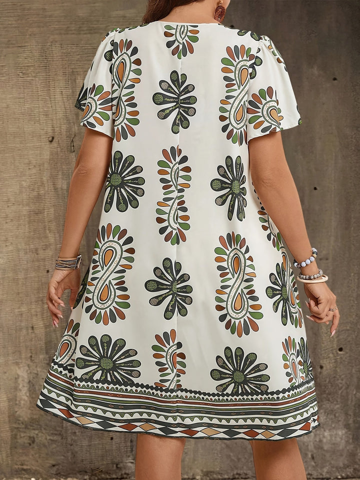 Hannah™ | Plus Size Boho Floral Summer Dress