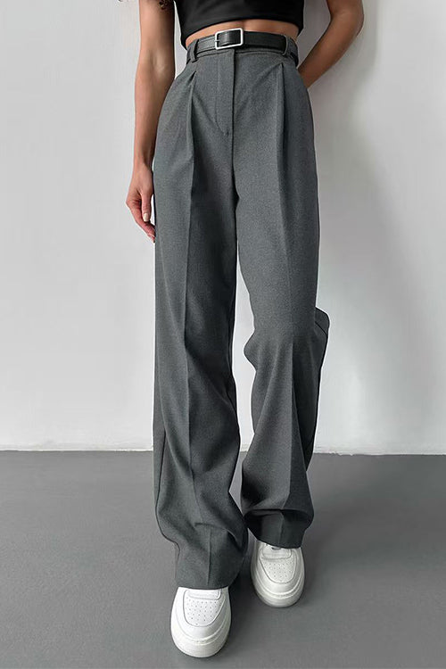 Margovil High Rise Pocketed Straight Leg Suit Pants