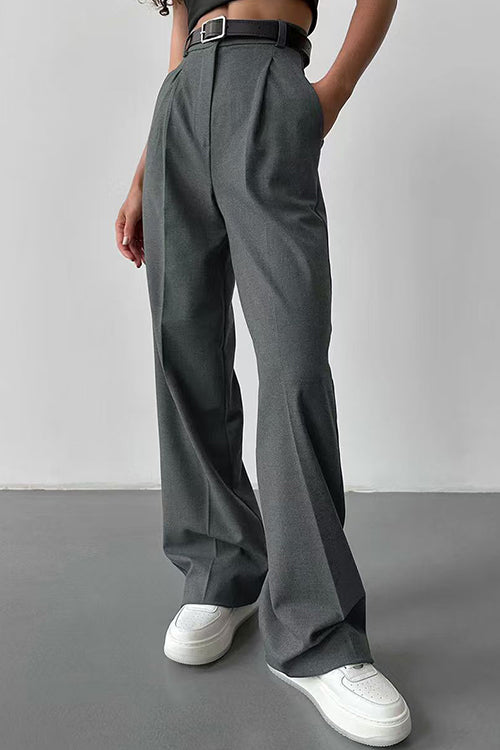 Margovil High Rise Pocketed Straight Leg Suit Pants
