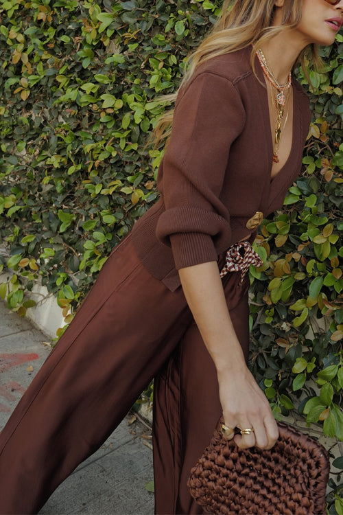 Margovil Chic V Neck One Button Sweater