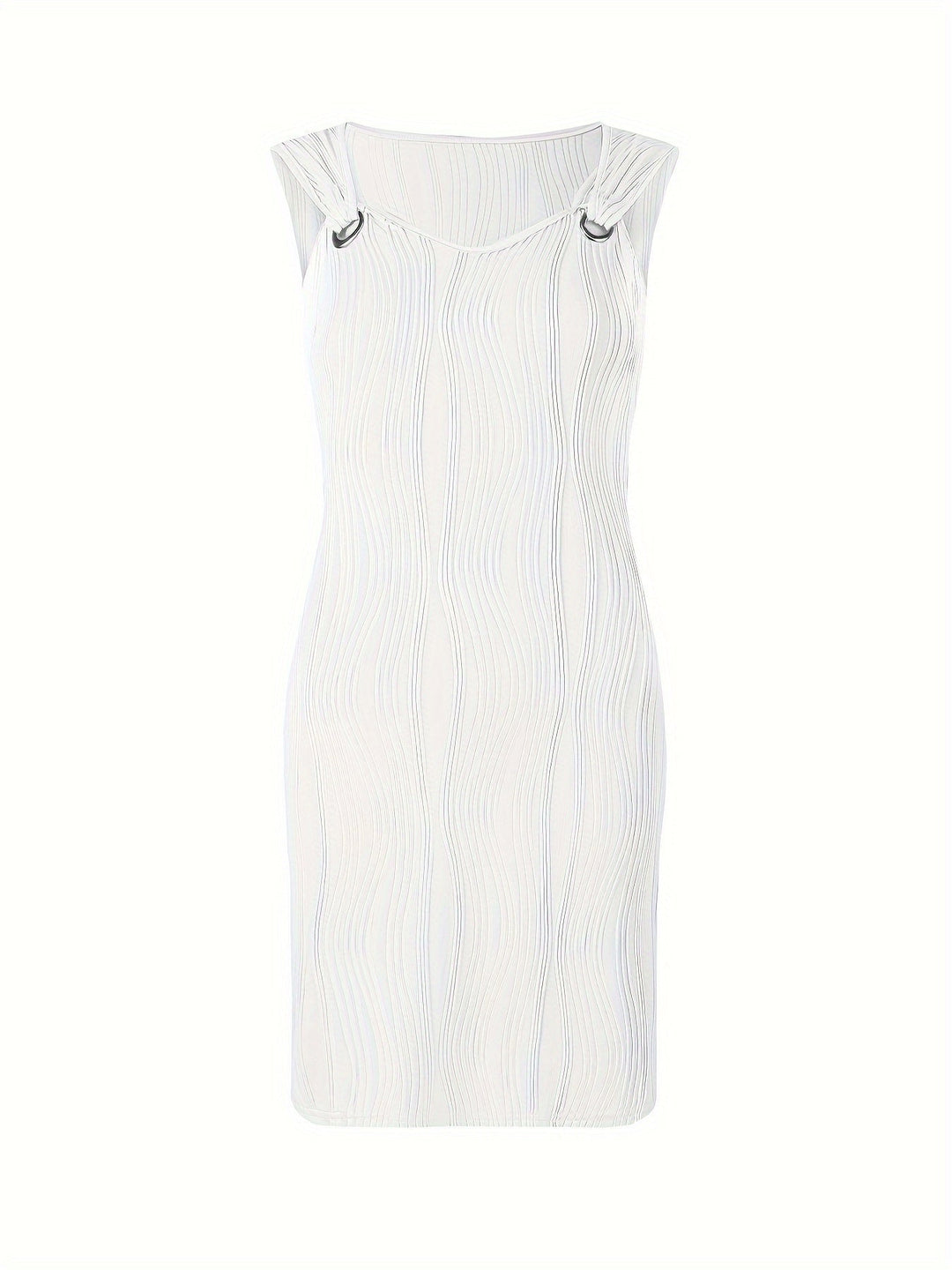 Mivelle | Solid V-Neck Sleeveless Mini Dress