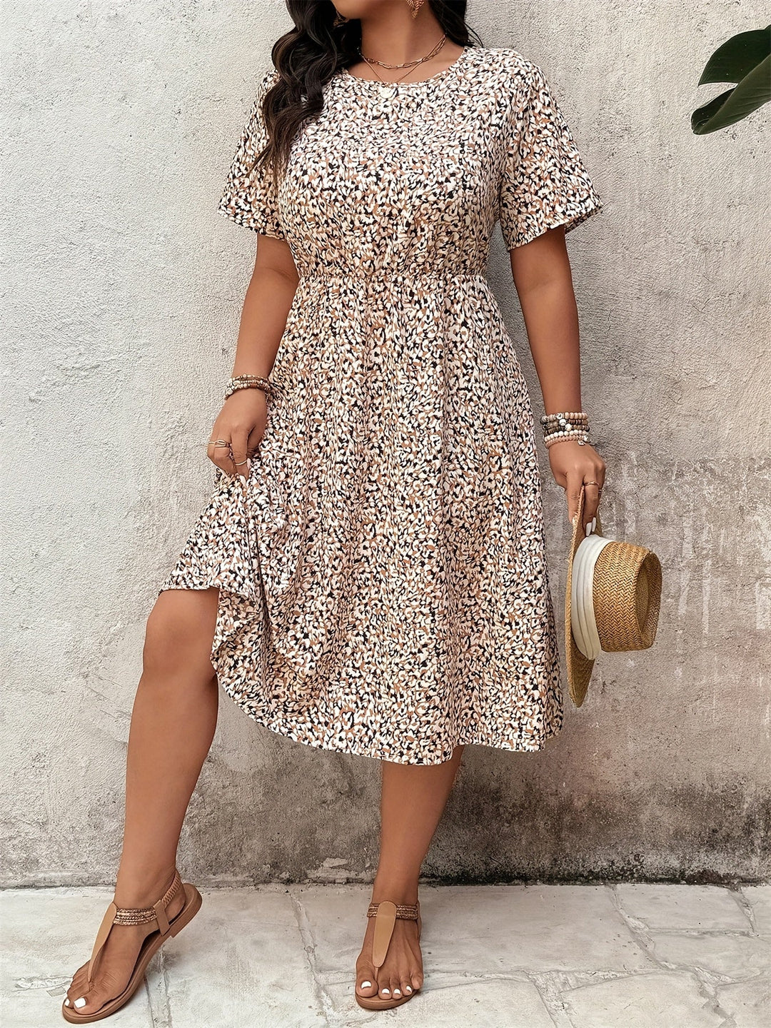 Chloe™ | Plus Size Leopard Print Summer Dress