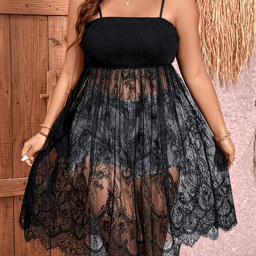 Sophia™ | Plus Size Lace Strapless Party Dress