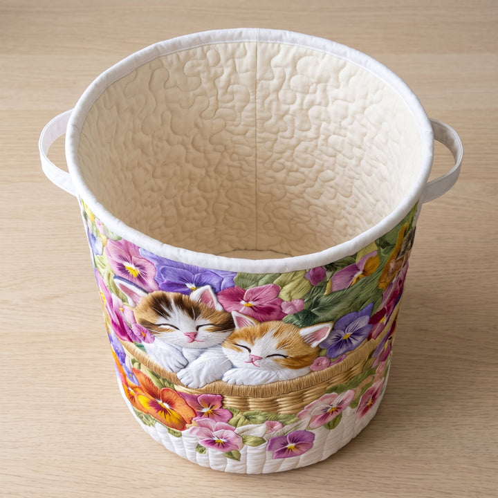 Feline Chaos // Quilted Basket