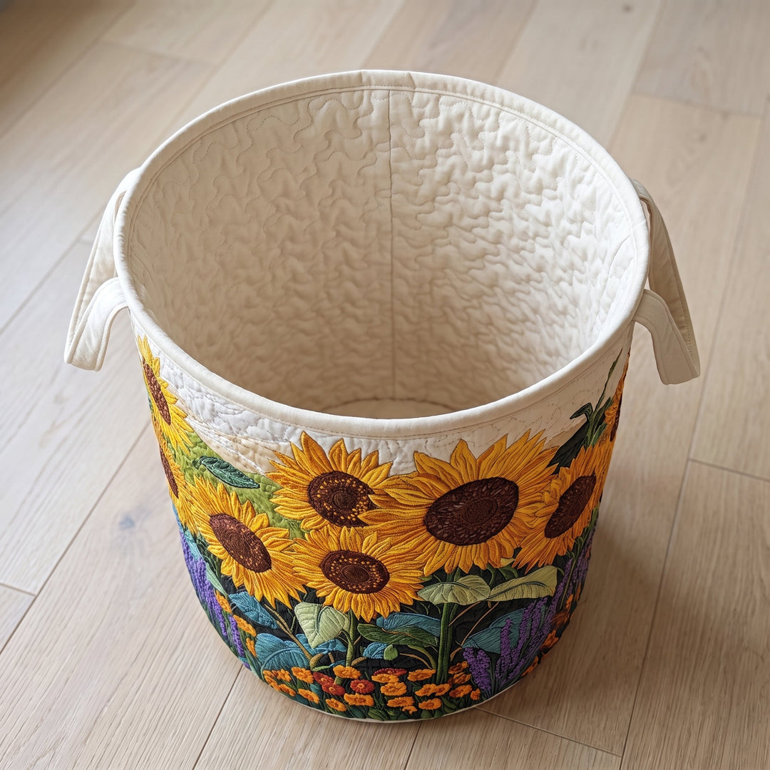 Sunflowers // Quilted Basket