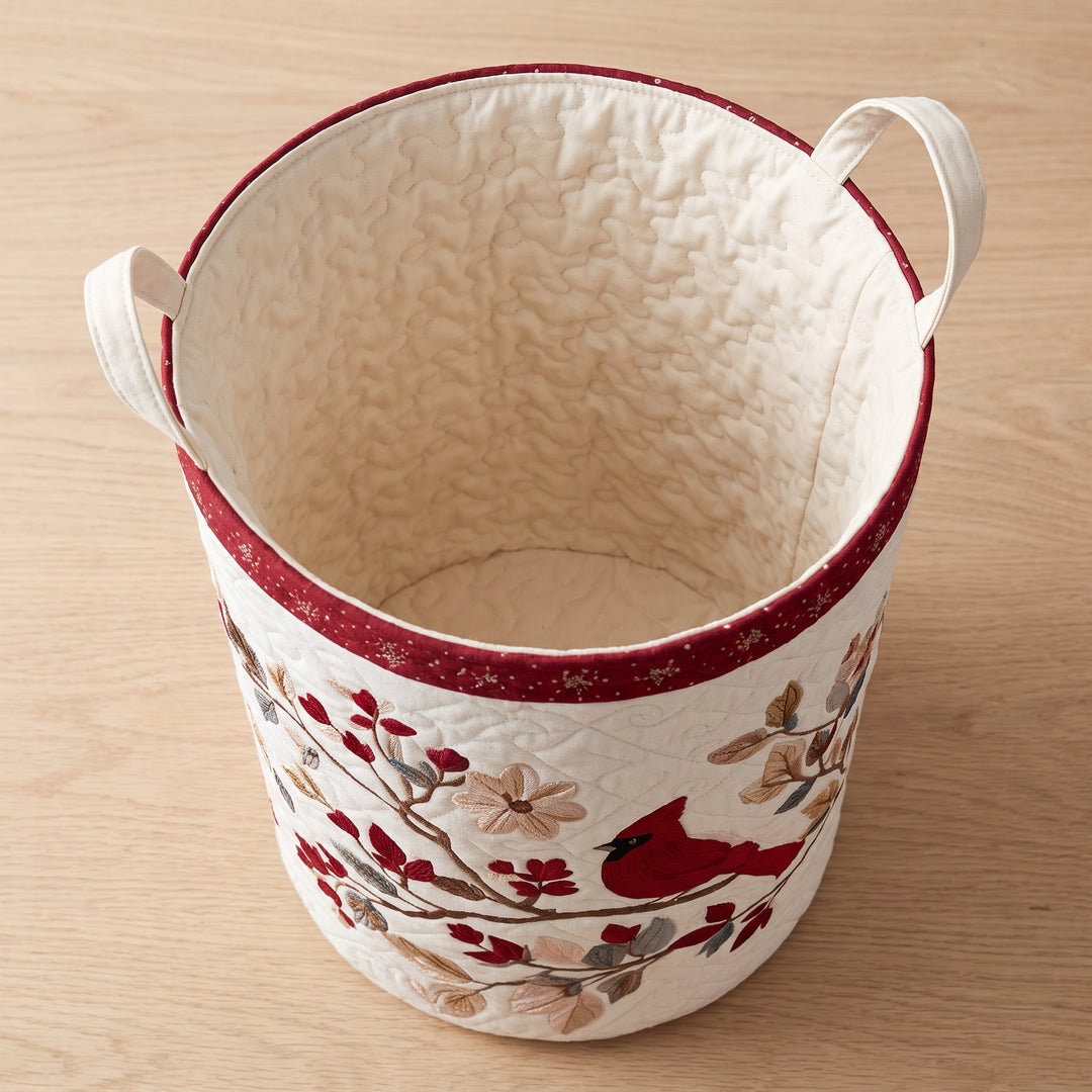 Carmine Leaves / Quilted Basket
