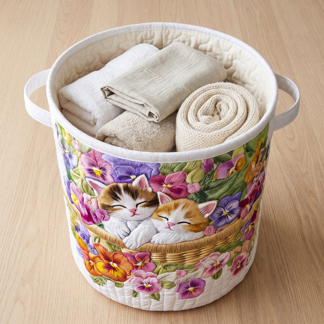 Feline Chaos // Quilted Basket