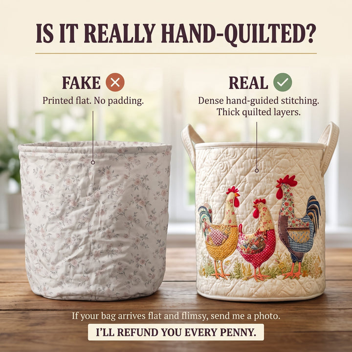 Cheerful Chicken Coop // Quilted Basket