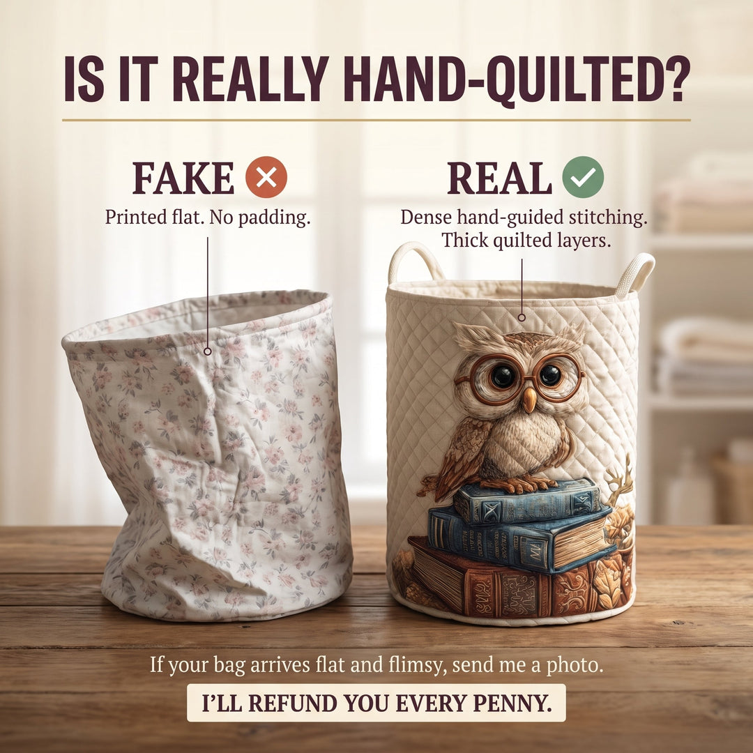 Owl // Quilted Basket
