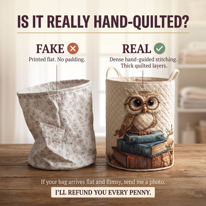 Owl // Quilted Basket