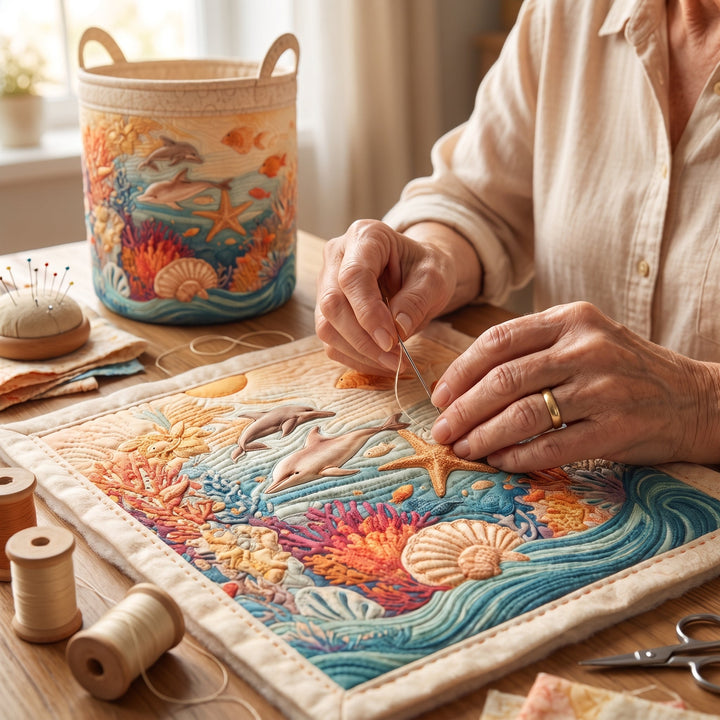 Sea Breeze / Quilted Basket