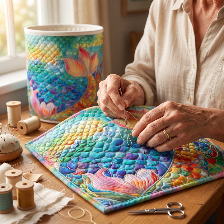 Marine Sparkle // Quilted Basket
