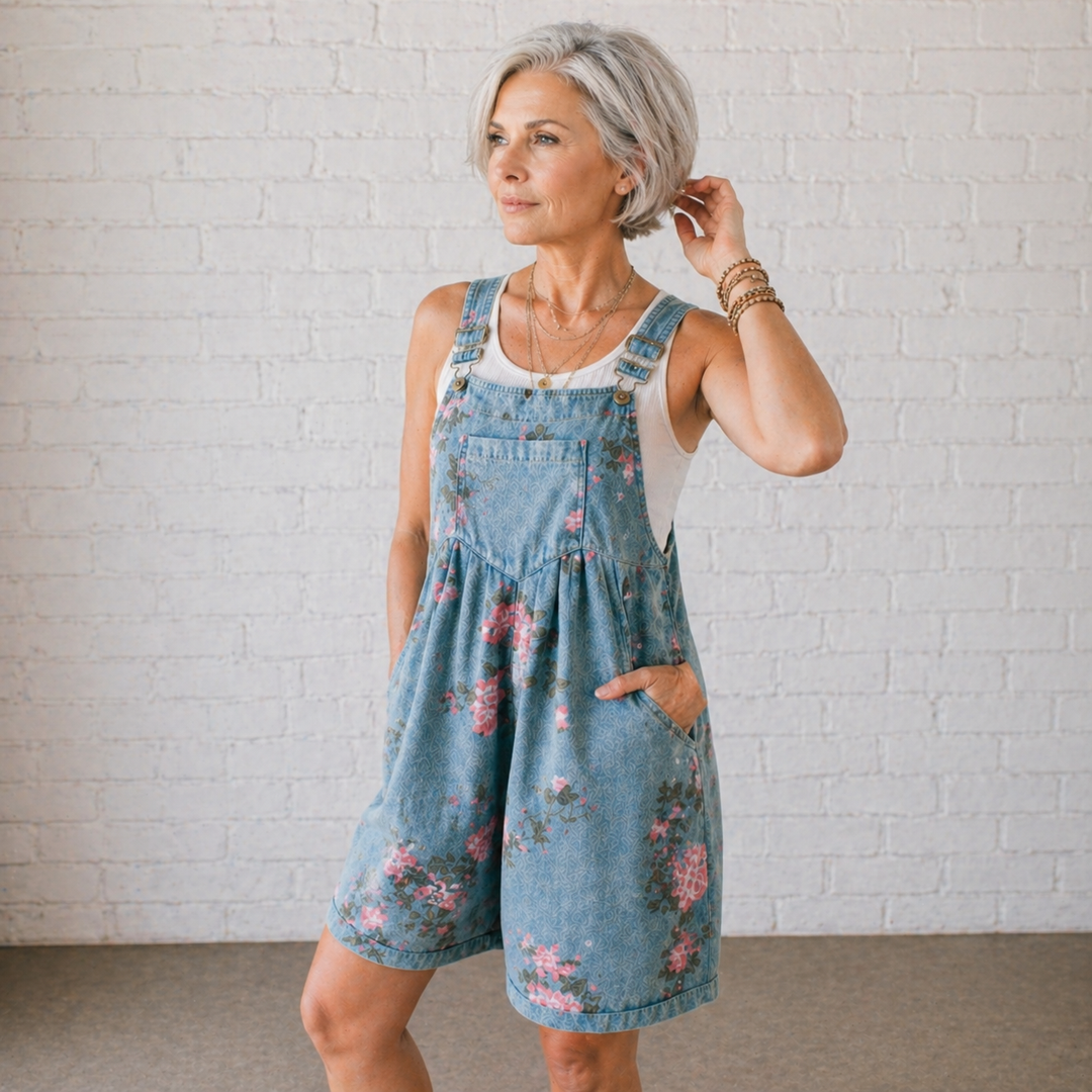 Marvina | Floral Denim Jumpsuit