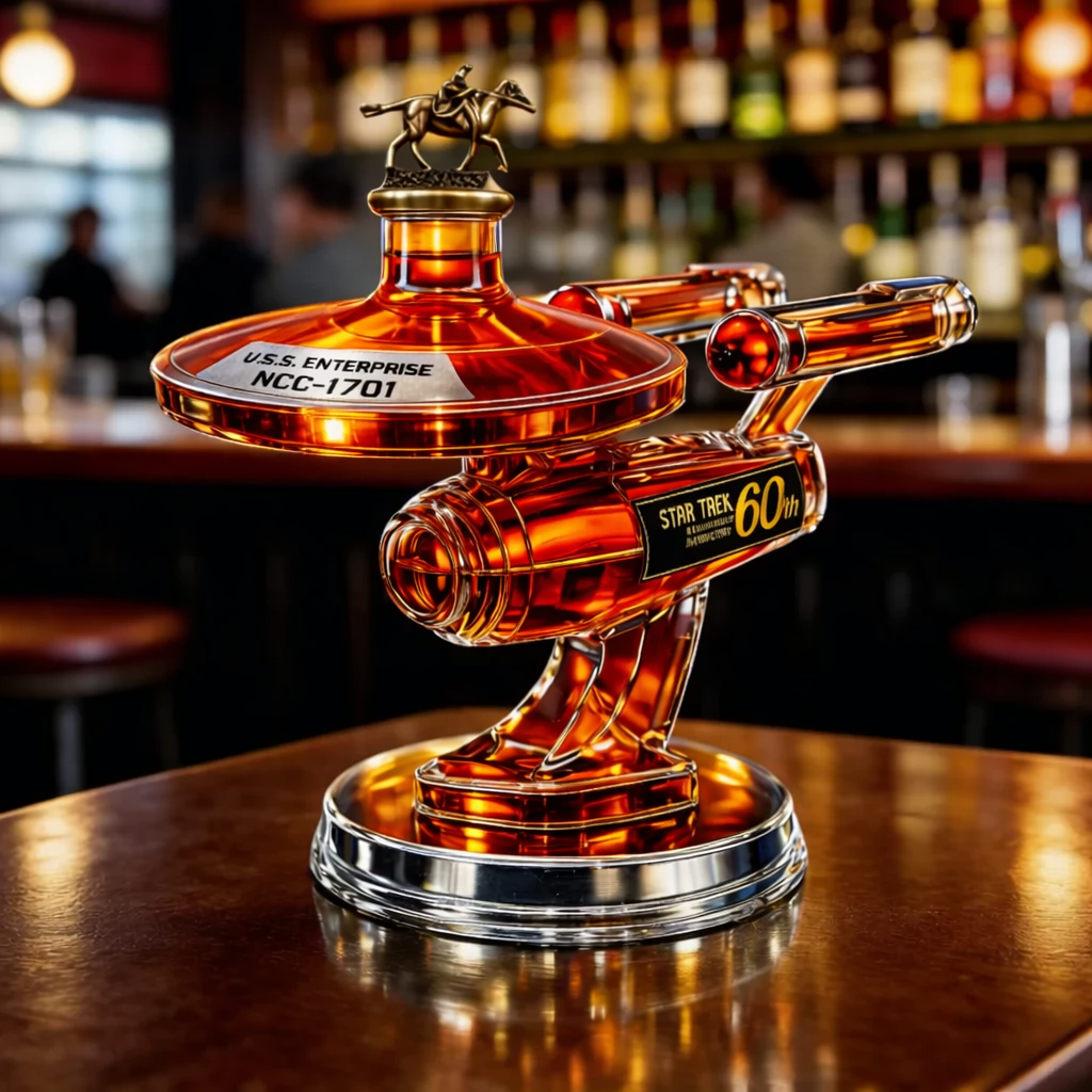 Whiskey Bottle 60th Anniversary USS Enterprise