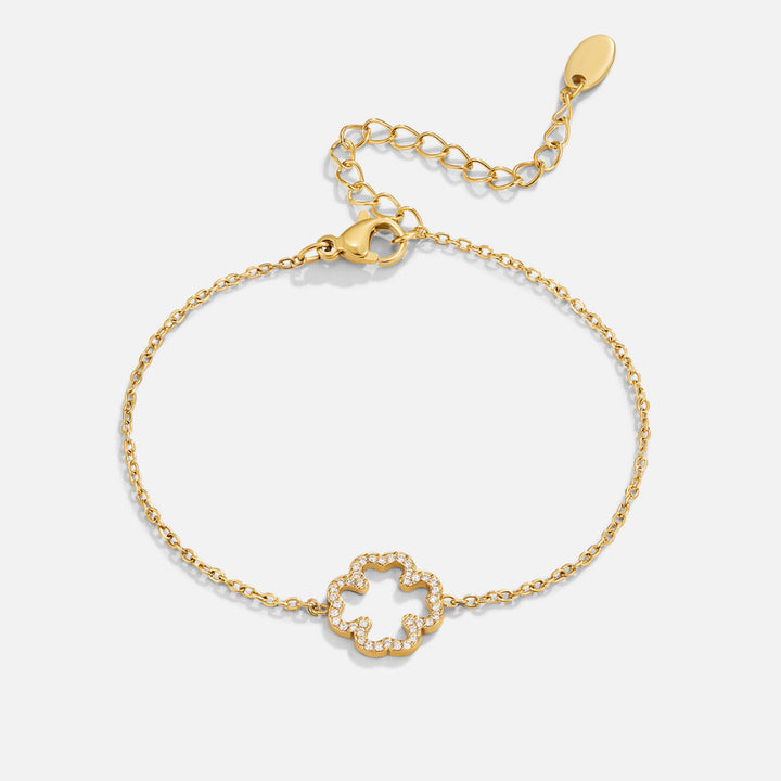 Crystal Clover Leaf Bracelet