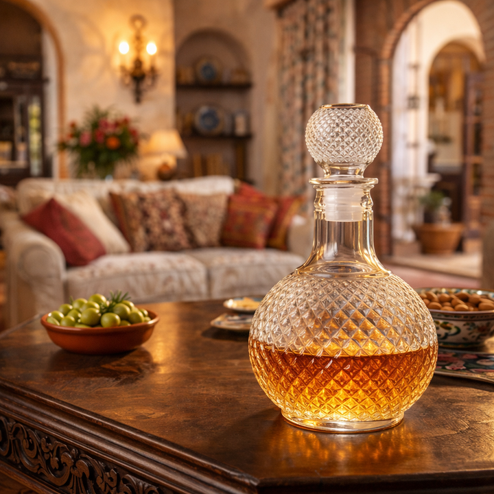 Whiskey Bottle – Cut Crystal Edition with Stopper