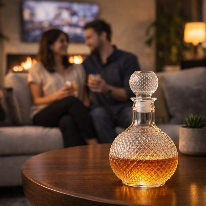 Whiskey Bottle – Cut Crystal Edition with Stopper