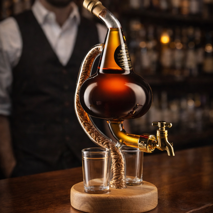 Whiskey Bottle - Alambique Edition with Wooden Base