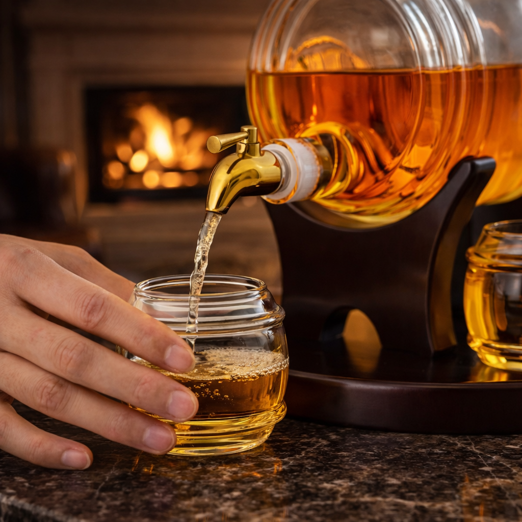 Whiskey Bottle - Barrel Set Edition with Glasses