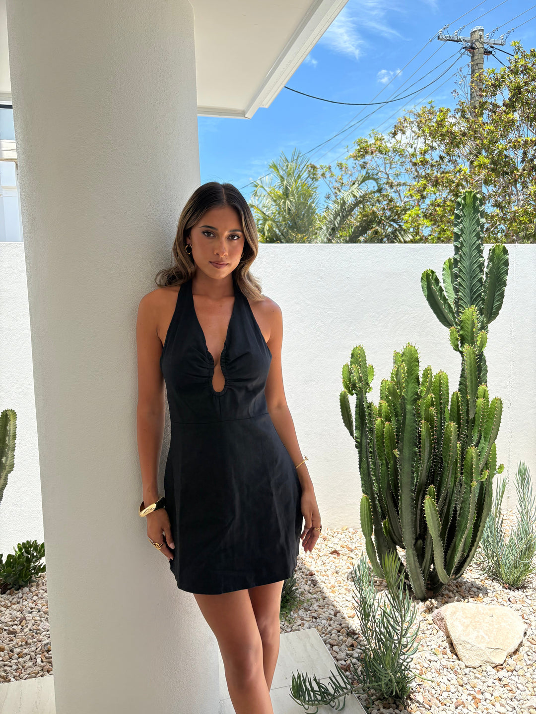 ROWYN DRESS MINI - BLACK