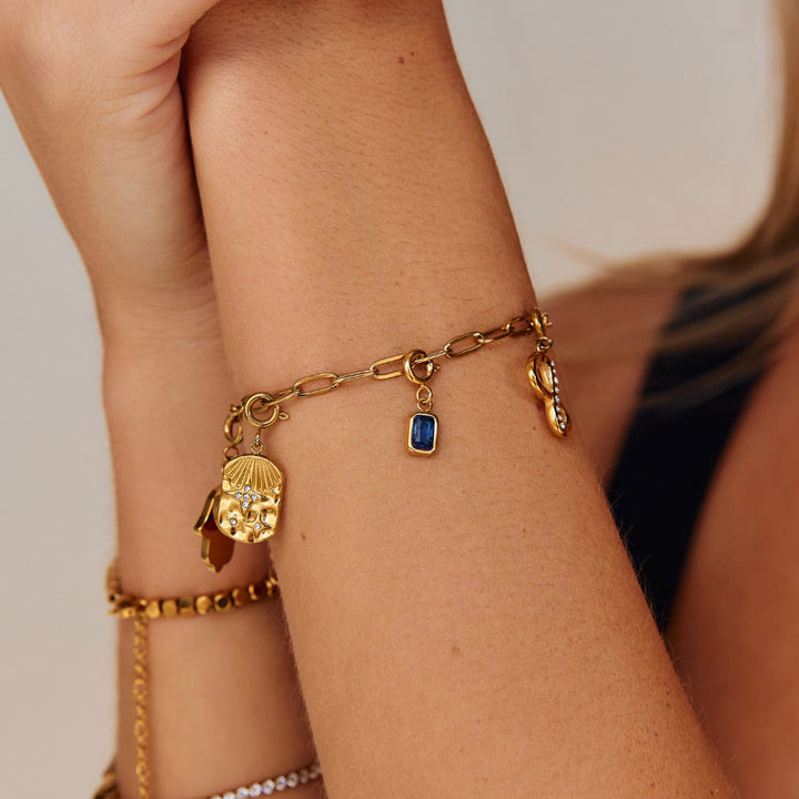 Mystic Blue Crystal Charm