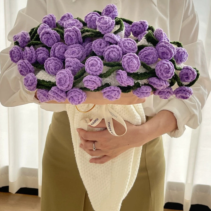 Knitted Flower Bouquet - Pink Daisies