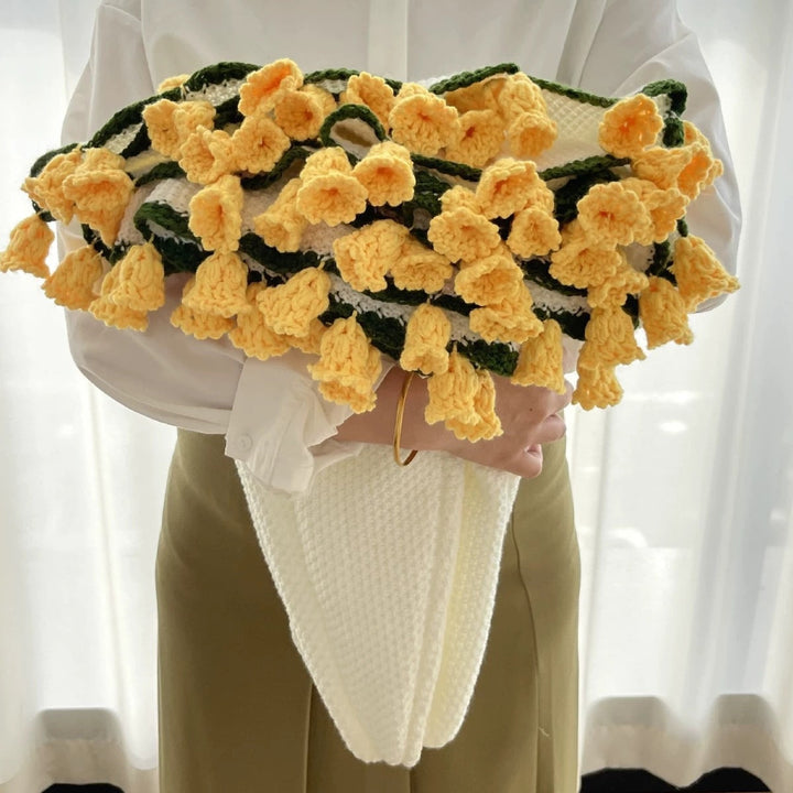 Knitted Flower Bouquet - Pink Daisies