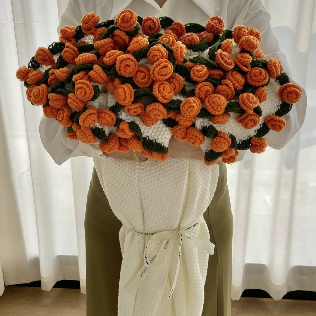 Knitted Flower Bouquet - Pink Daisies