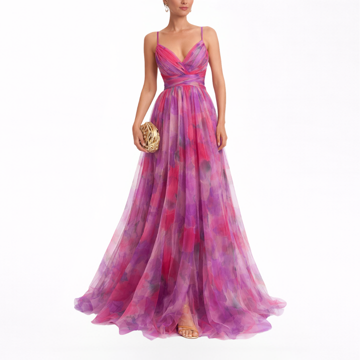 Giselle | Enchanting Floral Print Maxi Dress