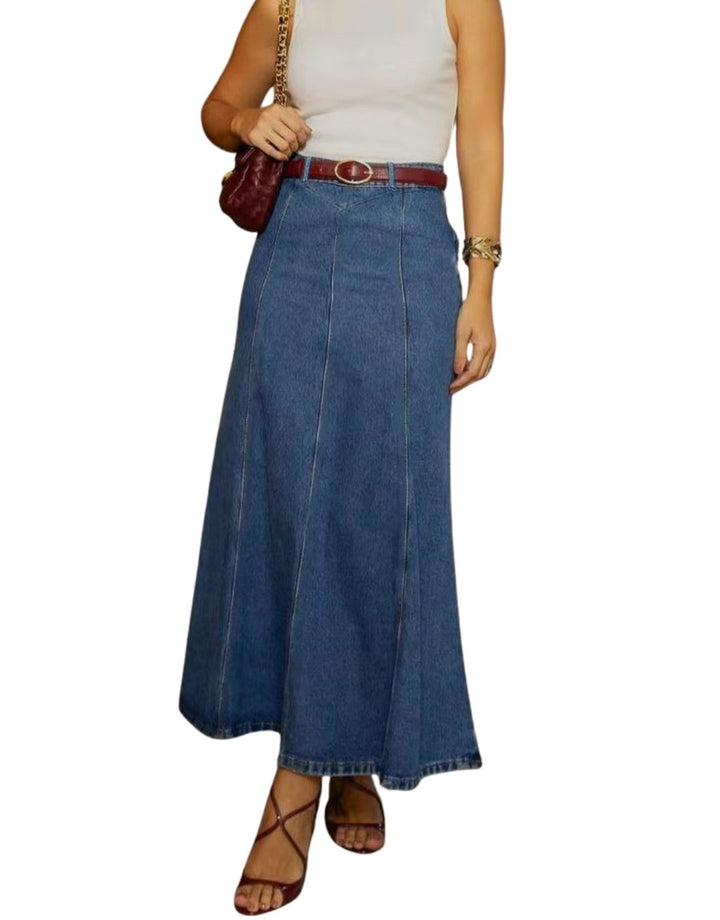 Alina™ | High-Waisted Denim Maxi Skirt