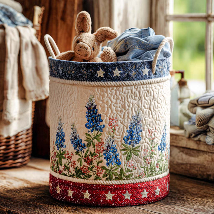 Blue Lupin // Quilted Basket