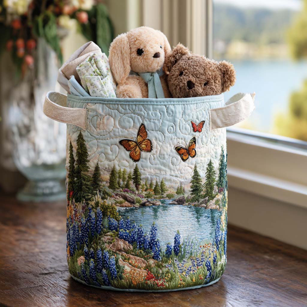 Blue Lupin // Quilted Basket