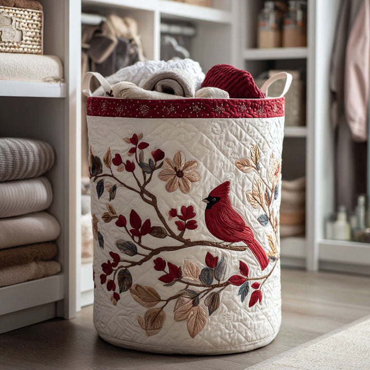 Carmine Leaves / Quilted Basket